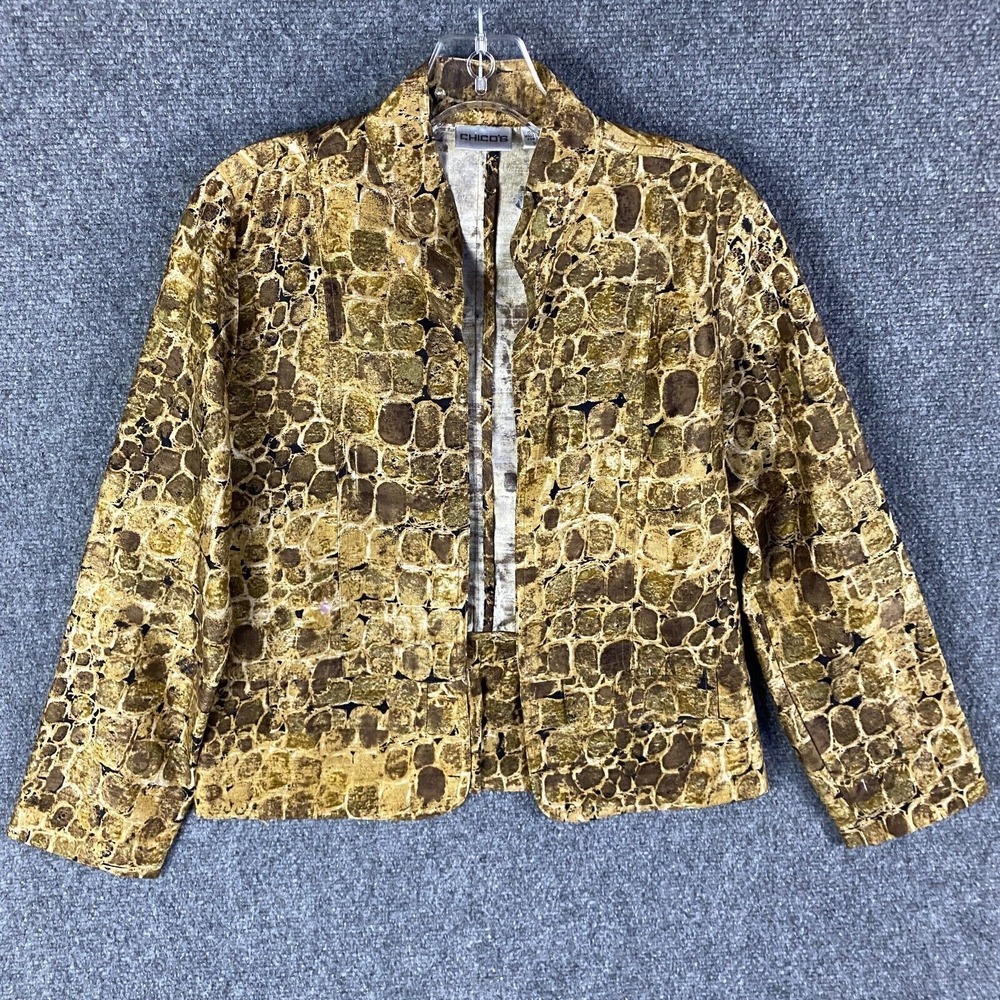 Chico's Top Women's Size 0 100% Silk Cardigan Adults
